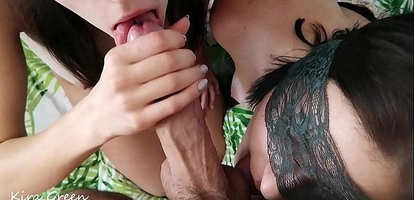  POV THREESOME BLOWJOB - WIFE SHARED HUSBAND